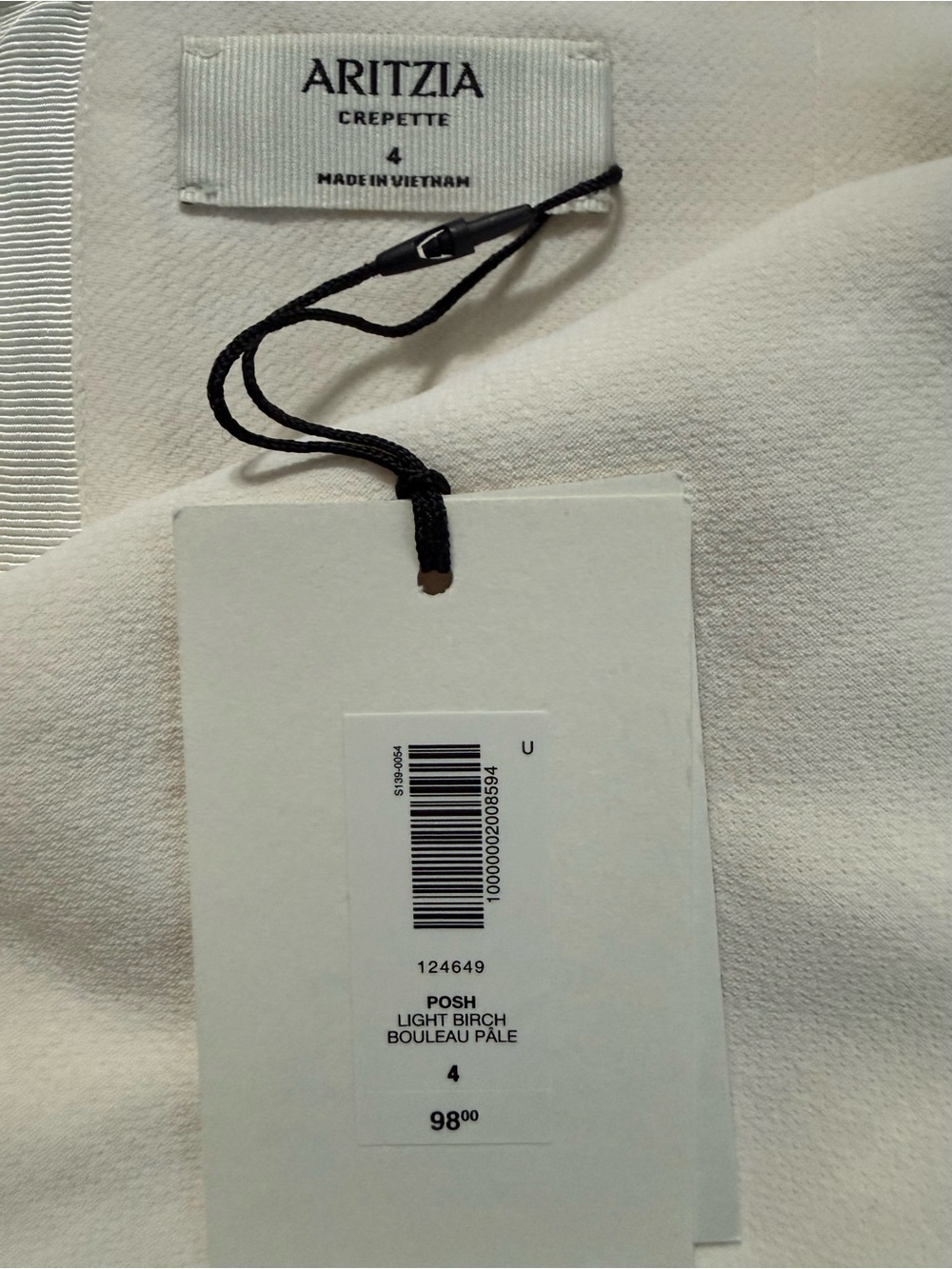Aritzia Posh Crepette Tube Top Current Season NWT size 4 - Picture 6 of 6